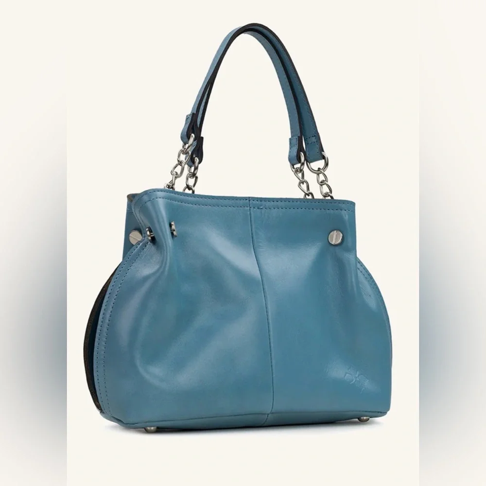NWOT Patricia Nash Holystone Slouchy Satchel in Safflower Blue *sold out online* - Picture 15 of 16